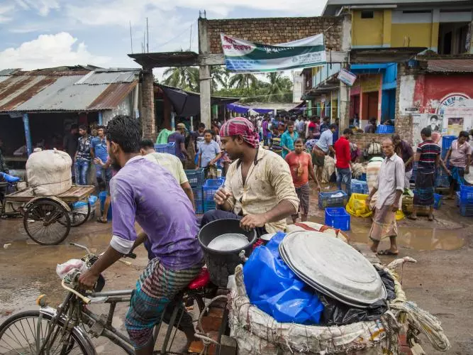 Dumuria fish market at Khulna, Bangladesh