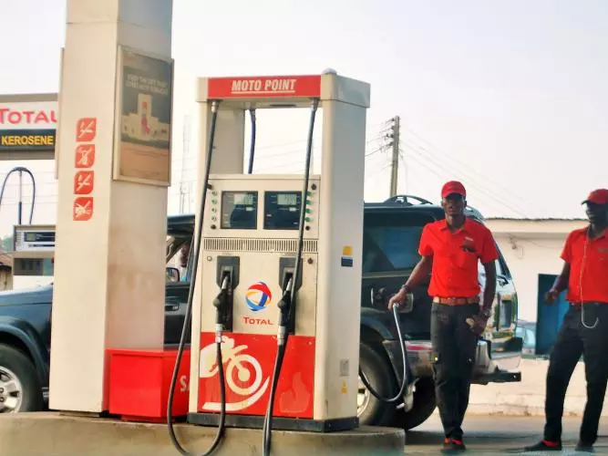 Attendants at a petrol station in Ilorin