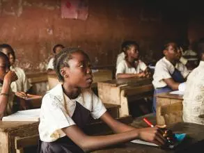 A school scene in Nigeria